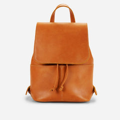 Abby Full-Grain Leather Drawstring Backpack – Handcrafted in Ethiopia Backpacks