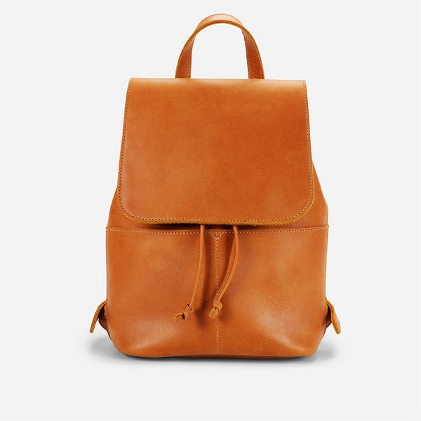Abby Leather Drawstring Backpack