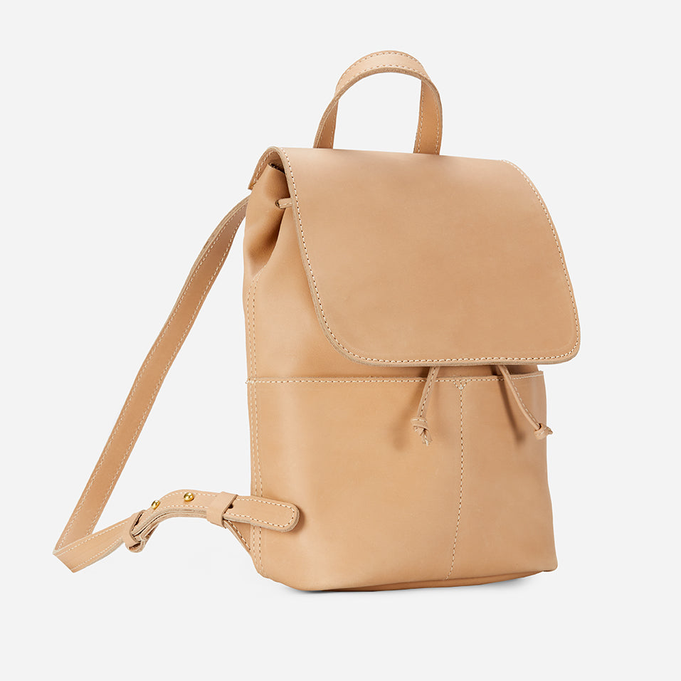 Abby Leather Drawstring Backpack