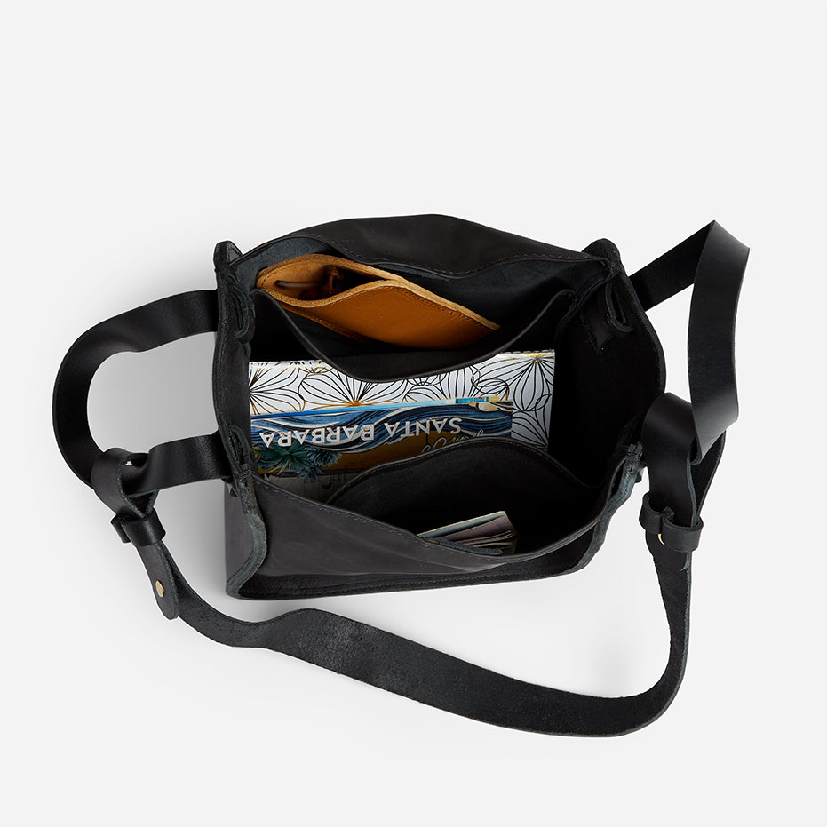 Abel Full-Grain Leather Compact Bucket Bag – Handcrafted in Ethiopia