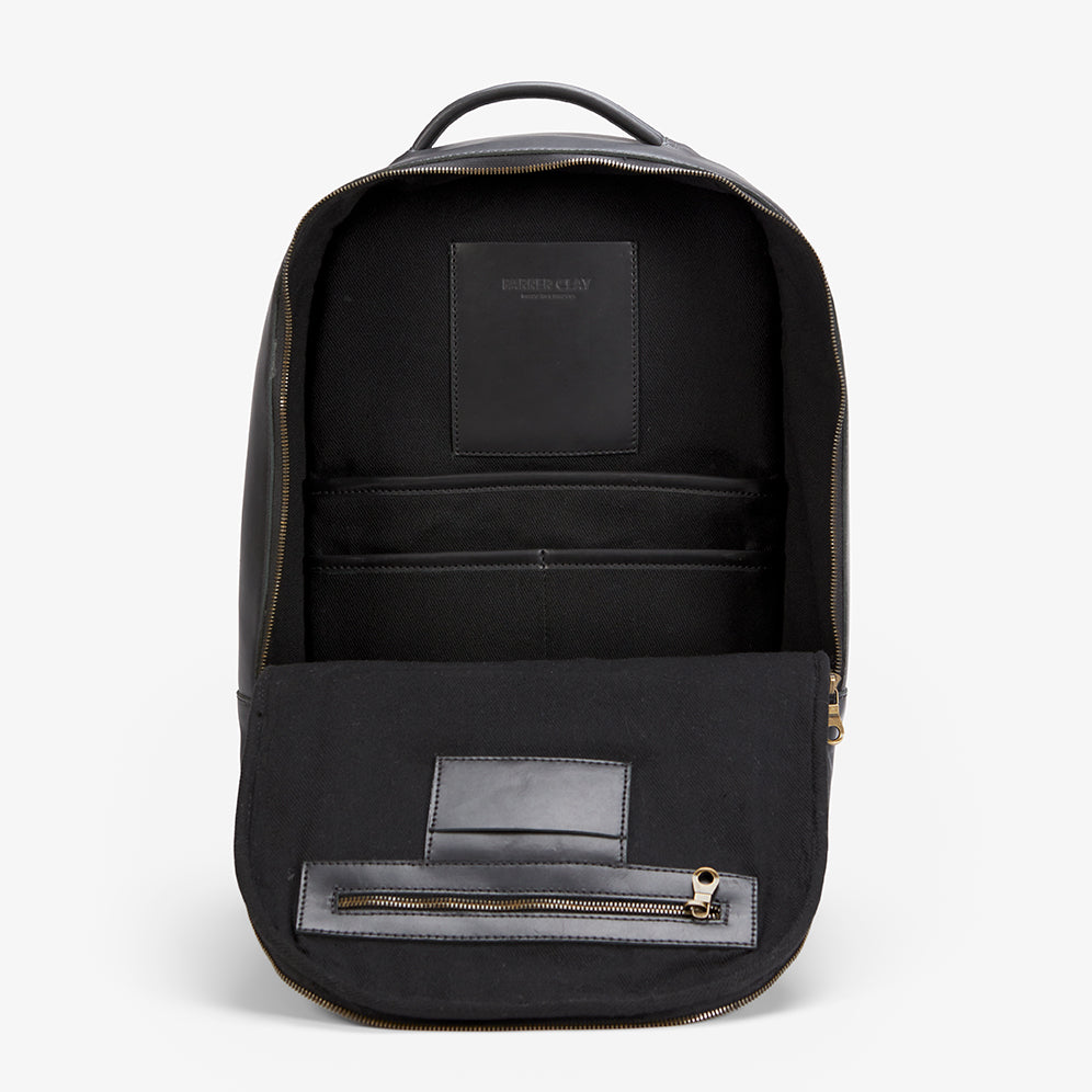 Atlas Full-Grain Leather Backpack – Black, Handcrafted in Ethiopia