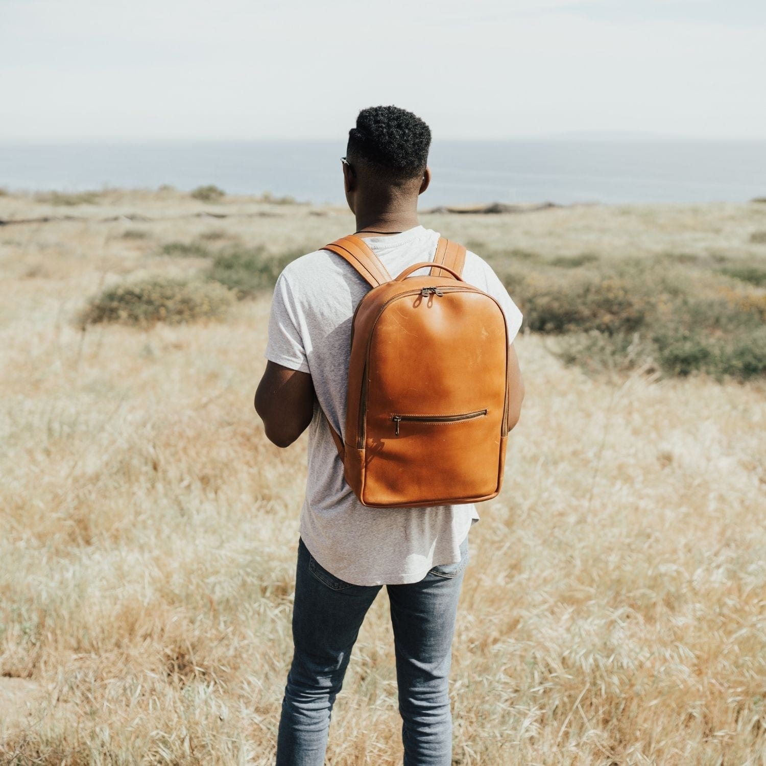 Parker Clay Brown LA28 Atlas Leather Backpack Parker Clay Brown LA28 Atlas Leather Backpack