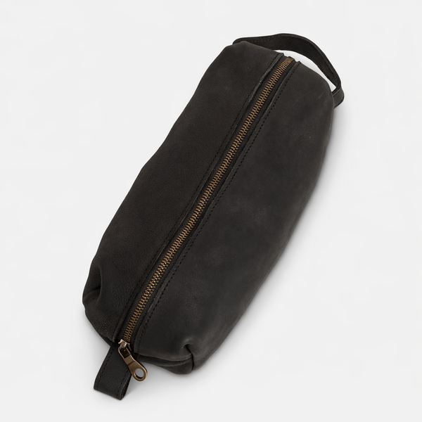 Axum Leather Dopp Bag - Black – Parker Clay