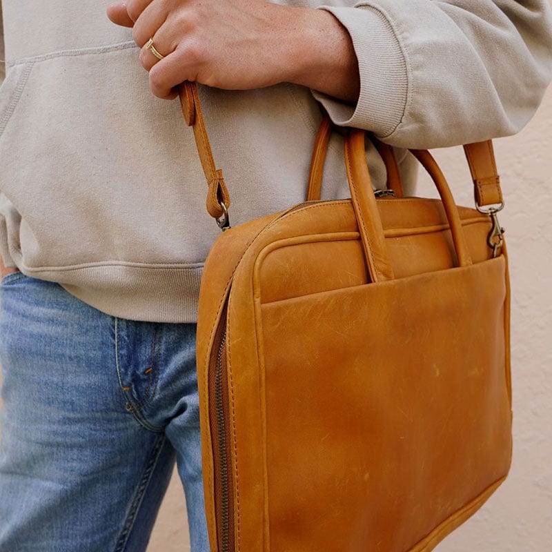 Brentwood Leather Briefcase Sling & Crossbody Bags   