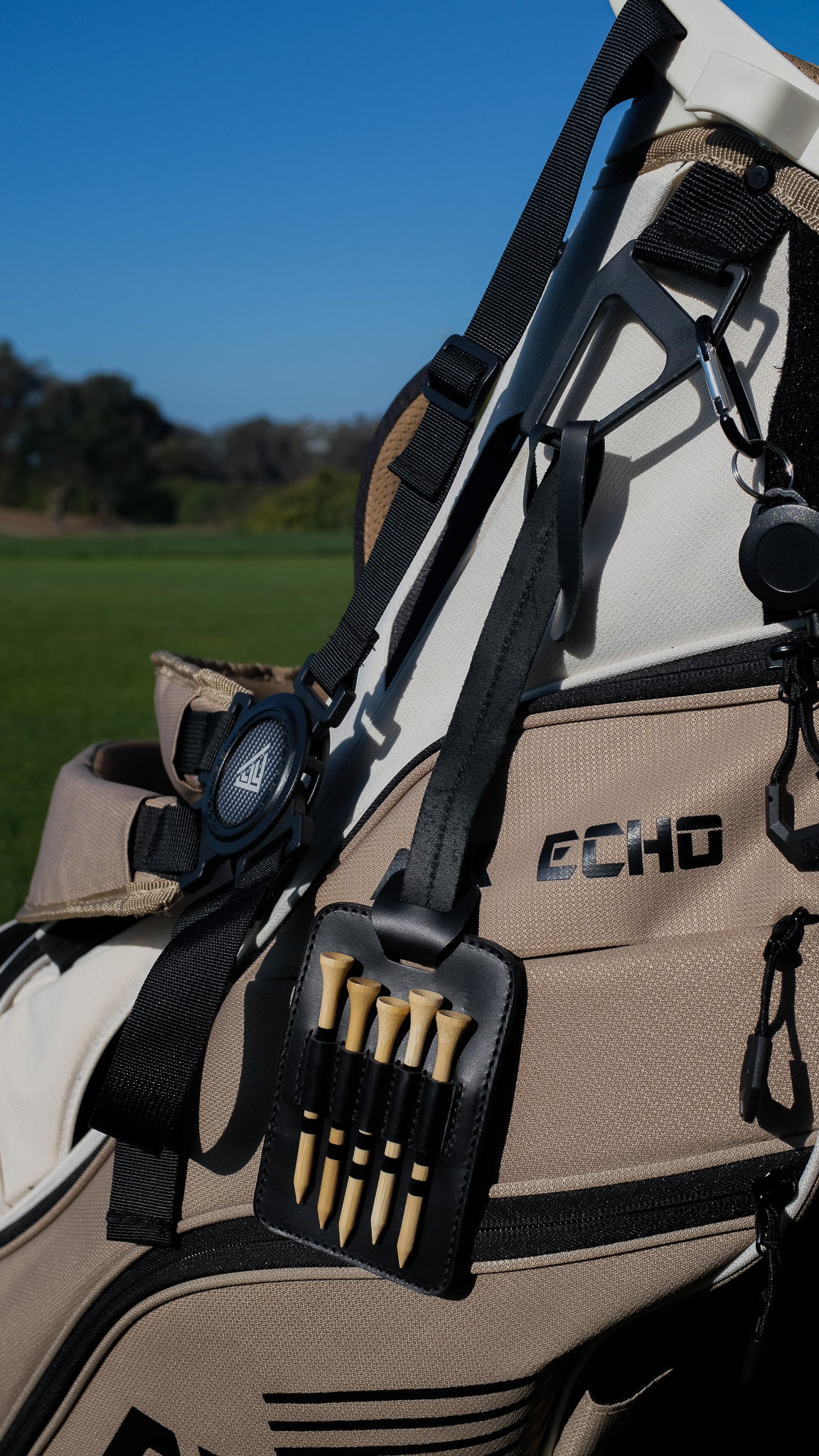 Golf Tee Tag Leather Bag Straps
