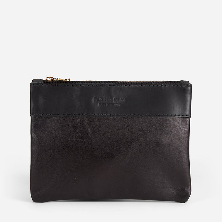 Gigi Zip Pouch Accessories Solid Black/Gold  