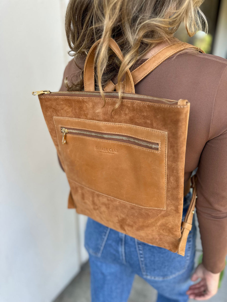 Ethically Crafted Sustainable Leather / 805 Luggage Tag / Rust Brown / Genuine Full Grain Leather / Parker Clay / Certified B Corp