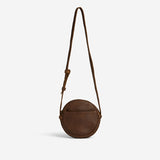 Kyah Crossbody Circle Bag Sling & Crossbody Bags Dark Brown Milled  