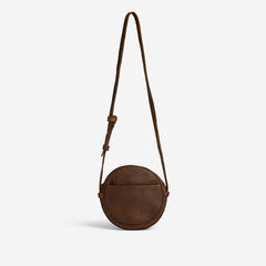 Kyah Crossbody Circle Bag Sling & Crossbody Bags Dark Brown Milled  