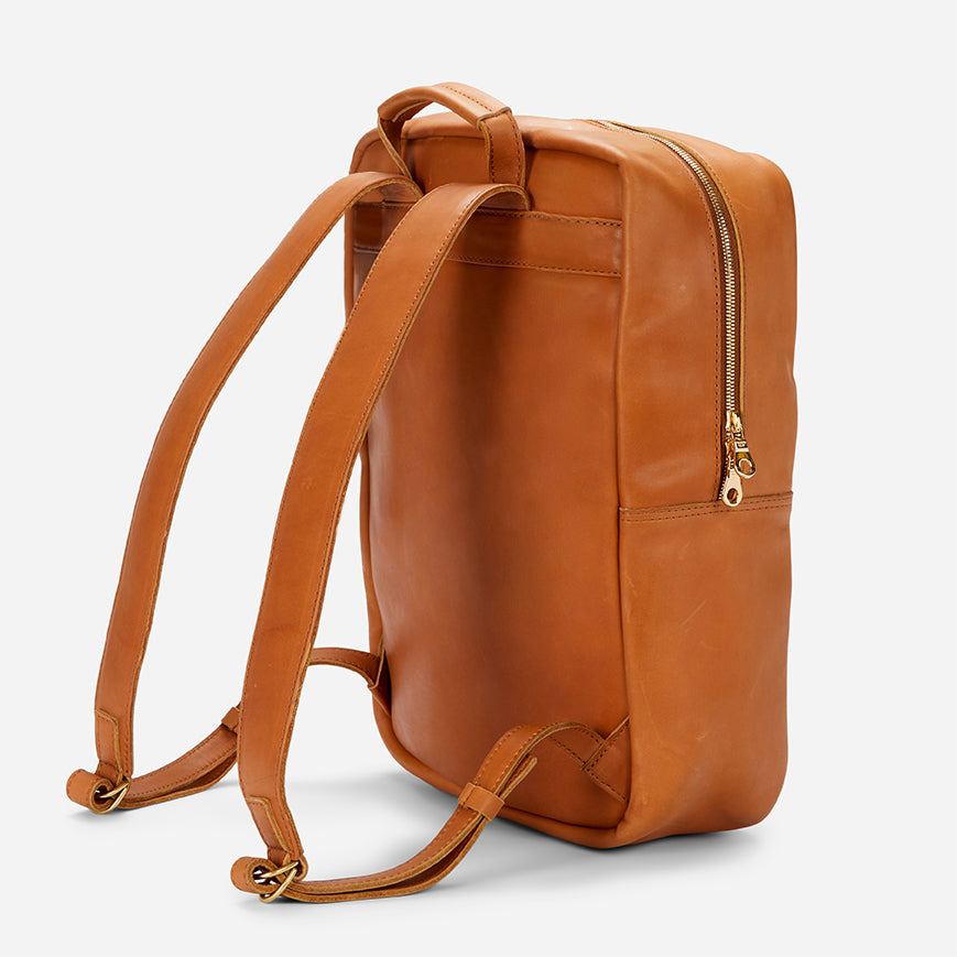 brown leather satchel backpack Mari Leather Backpack