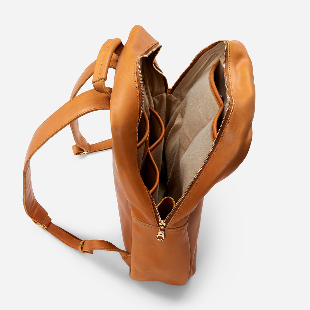 brown leather backpack satchel Bag | Laptop Leather The ultimate durable and functional leather backpack Mari Leather Backpack - Rust