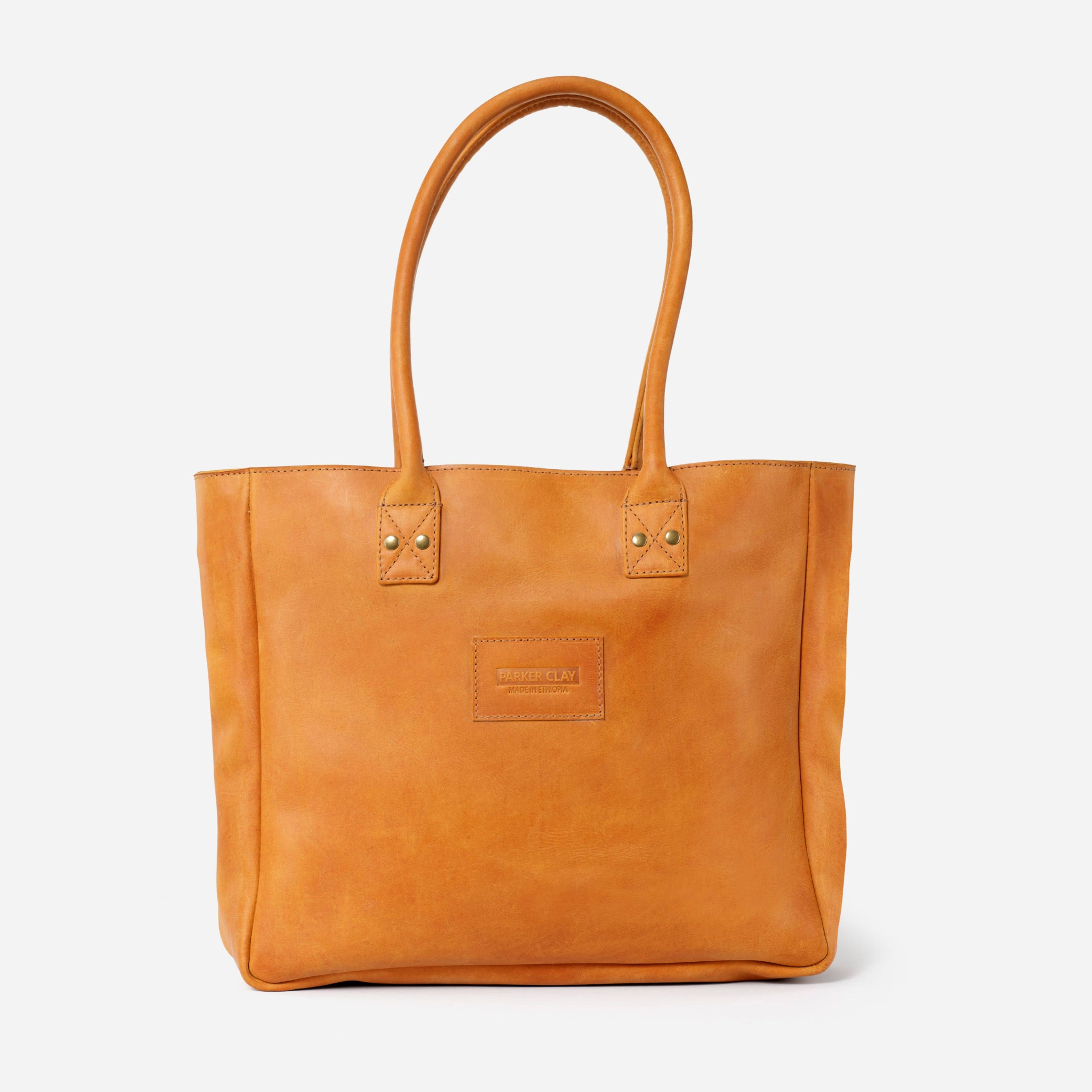 Merkato Signature Leather Zip Tote Bag – Parker Clay