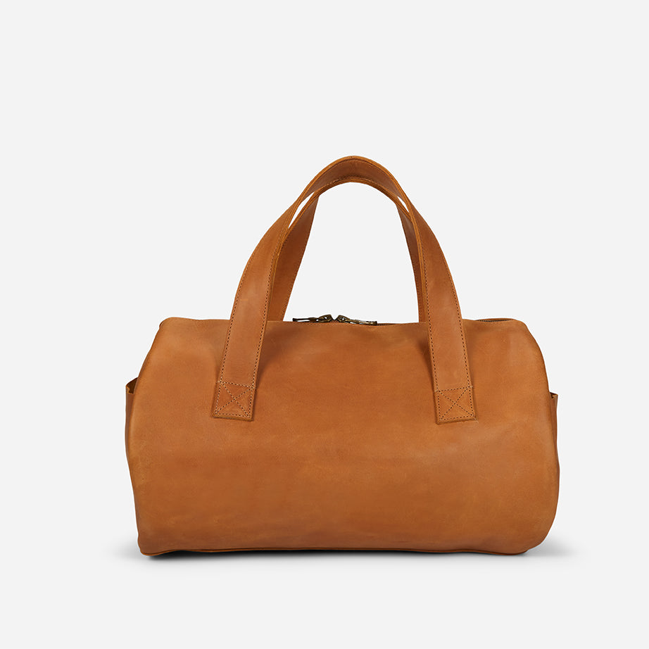 Omo Full-Grain Leather Overnight Bag – Handcrafted Travel Duffle, Made in Ethiopia
