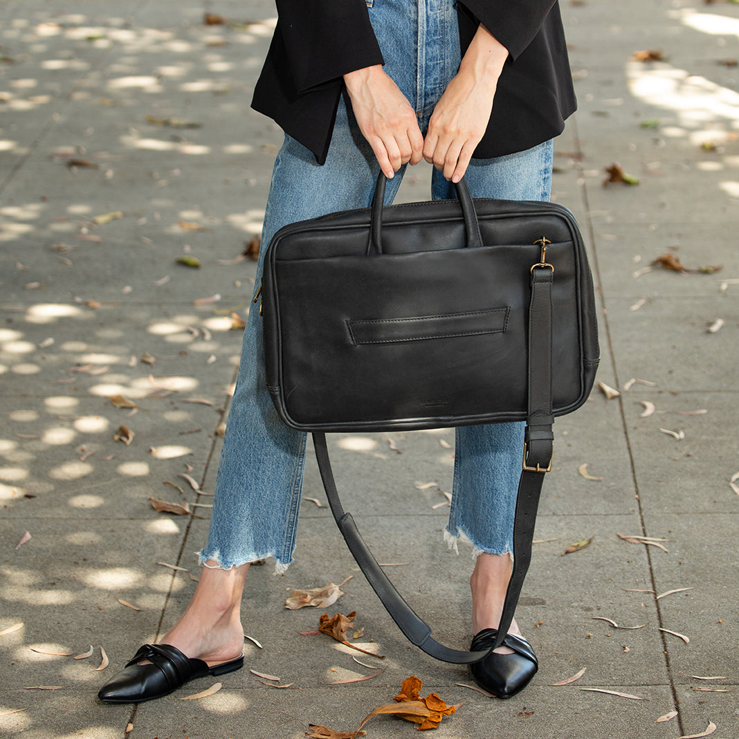 Brentwood Leather Briefcase Sling & Crossbody Bags