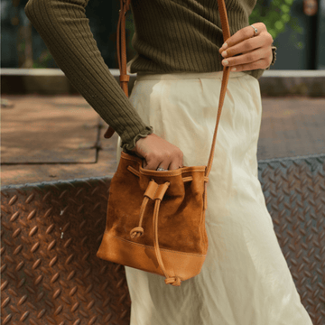 Topa Mini Leather Suede Bucket Bag – Parker Clay