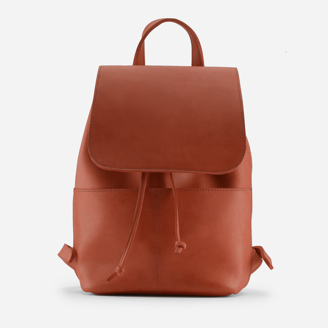 Leather drawstring backpack deals