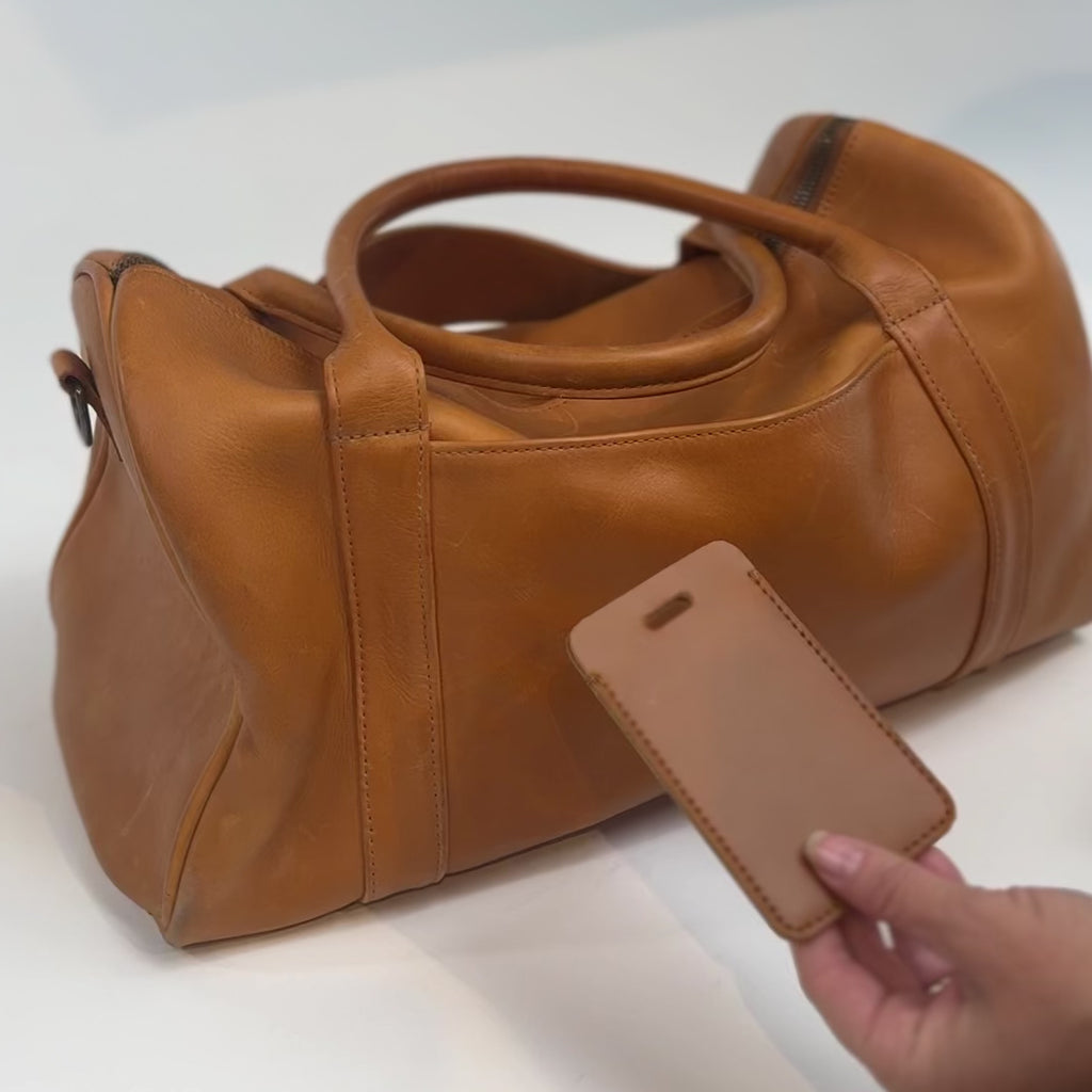 Luggage Tag Holder Leather Bag Straps