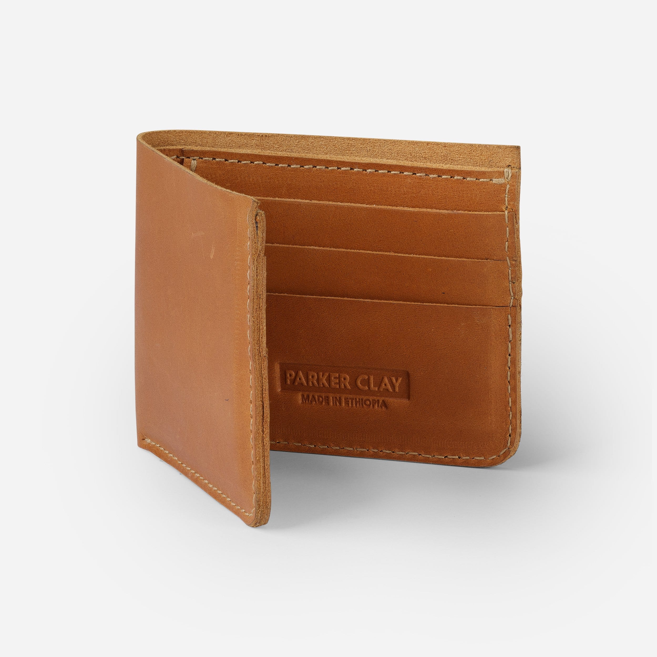Abera Billfold Leather Wallet - Rust Brown