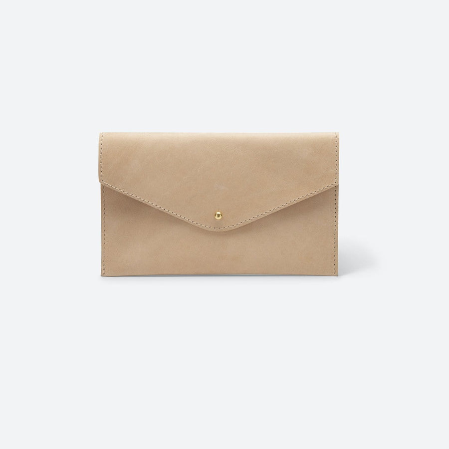 TAH Envelope Slim Leather Clutch and Shoulder Bag NavyITAH