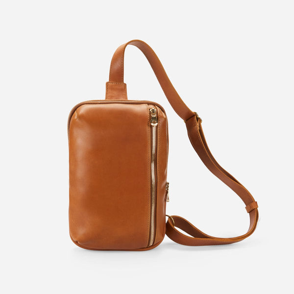 Ethically Crafted Sustainable Leather / 805 Luggage Tag / Rust Brown / Genuine Full Grain Leather / Parker Clay / Certified B Corp