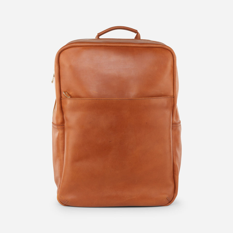 Ethically Crafted Sustainable Leather / Mari Backpack / Black / Genuine Full Grain Leather / Parker Clay / Certified B Corp