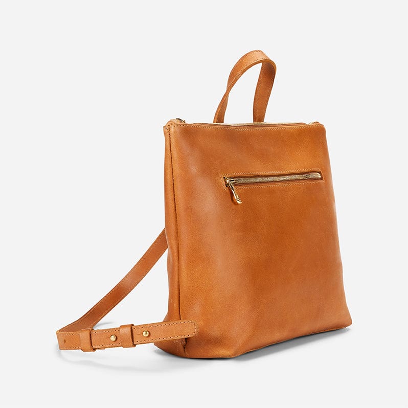 brown leather womens backpack purse Miramar Mini Leather Women's Backpack