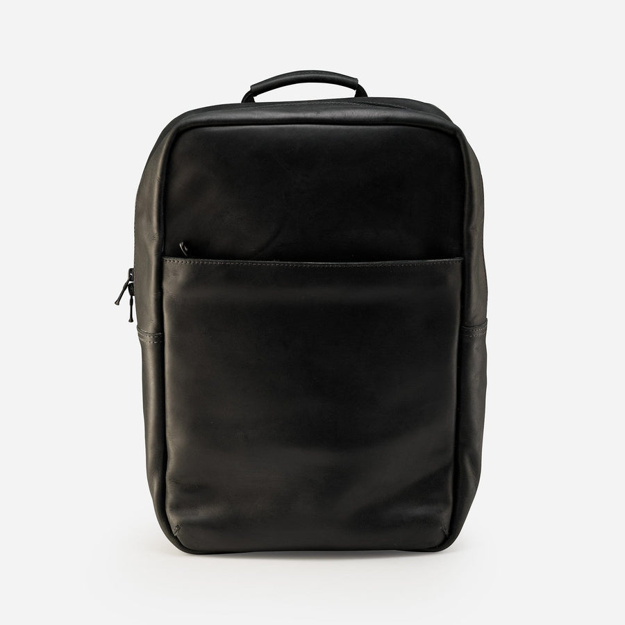 Mini Backpack Personalized Black Full Grain Leather Small 