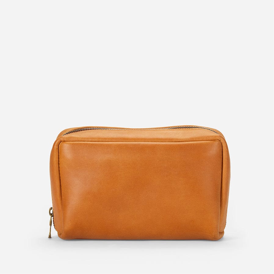 Olea Leather Organizer Pouch - Rust Brown