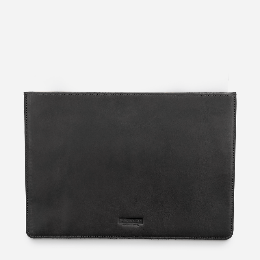 13 inch Black Saffiano Leather Laptop Case
