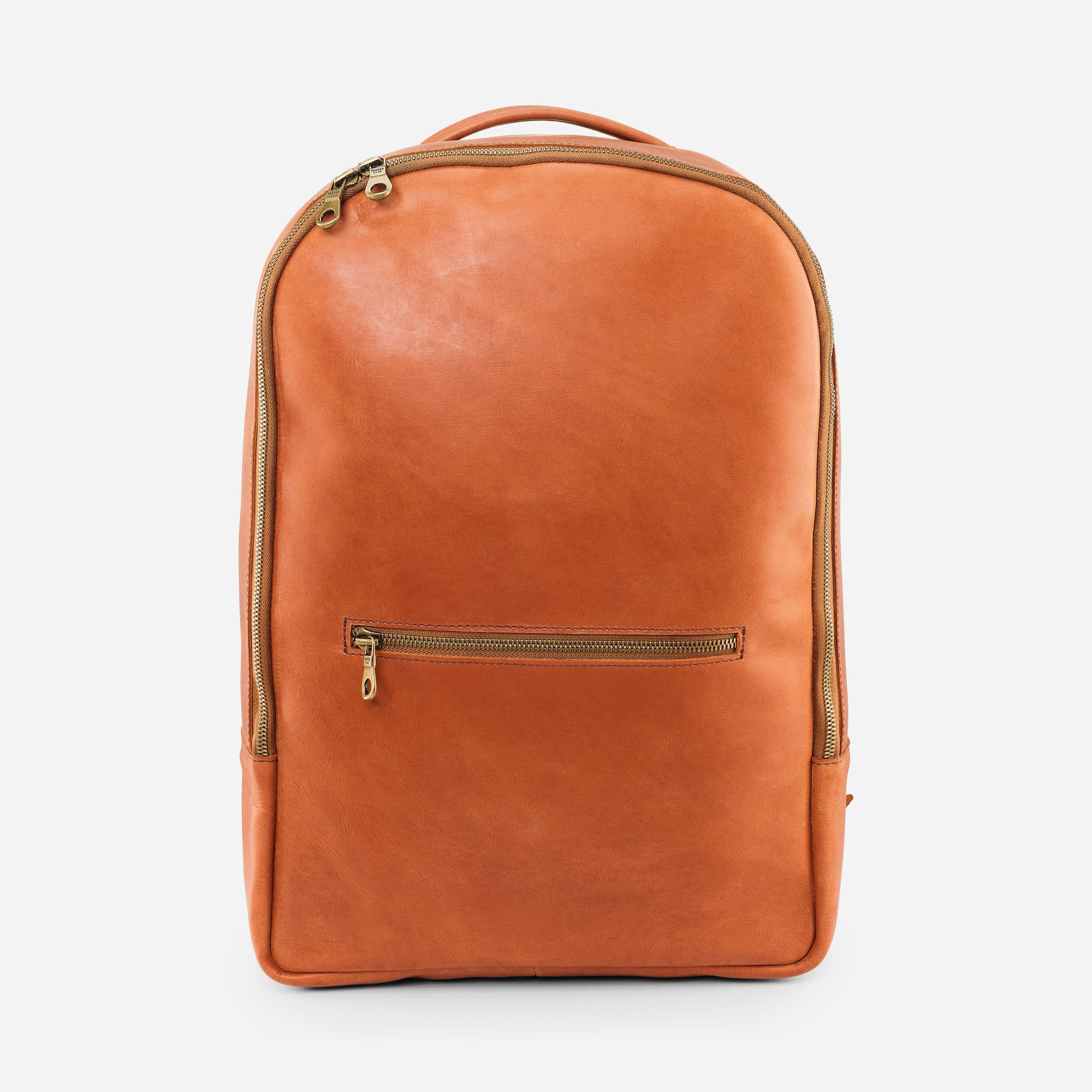 Atlas Leather Backpack - Rust Brown