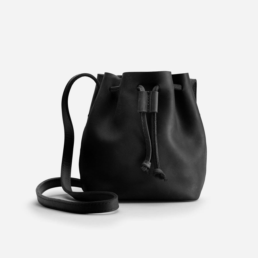 Buy Drawstring Bucket Bag Leather Set Shoulder Strap and Choke