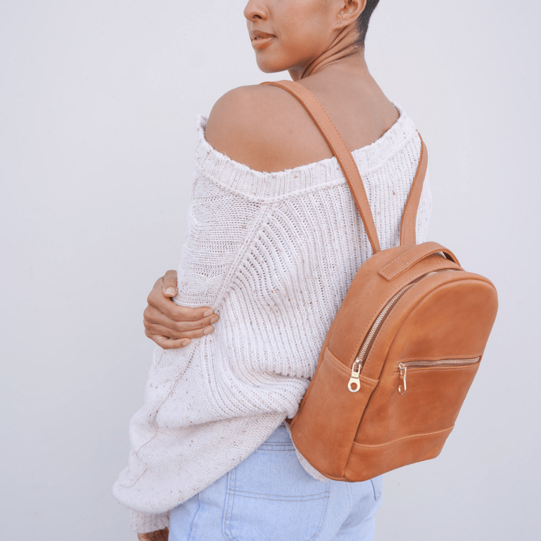 frye ivy mini backpack red clay Ella Full-Grain Leather Mini Backpack – Handcrafted in Ethiopia