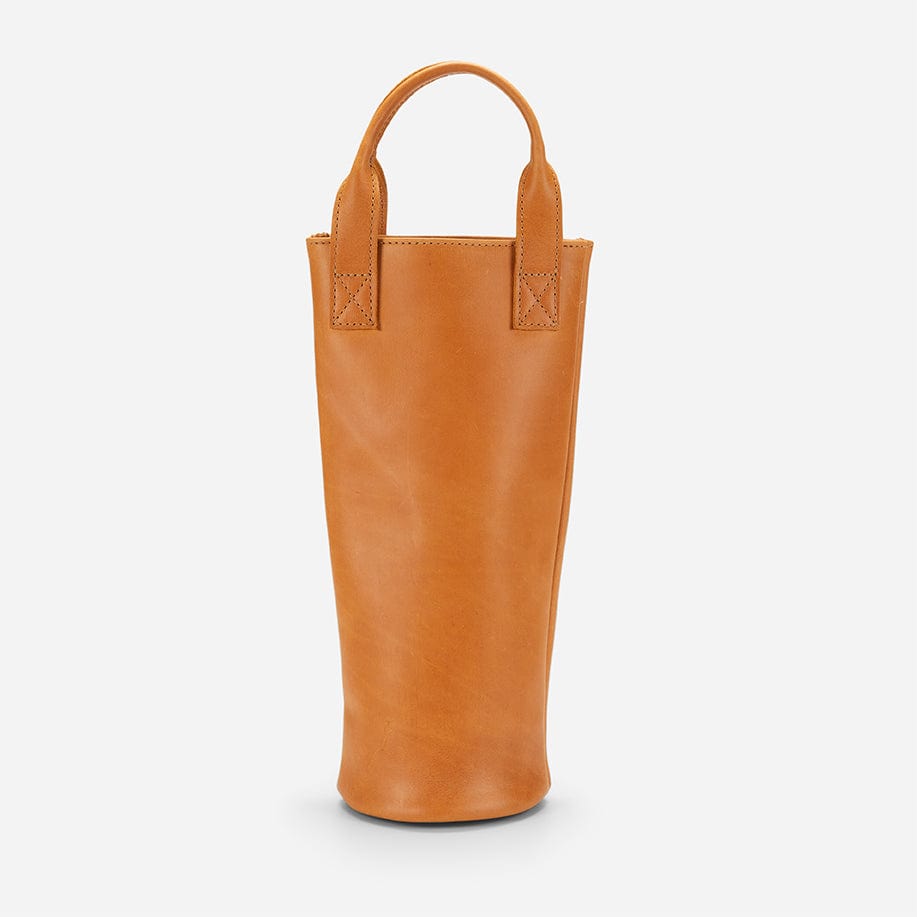 Rita Leather Wine Tote - Rust Brown
